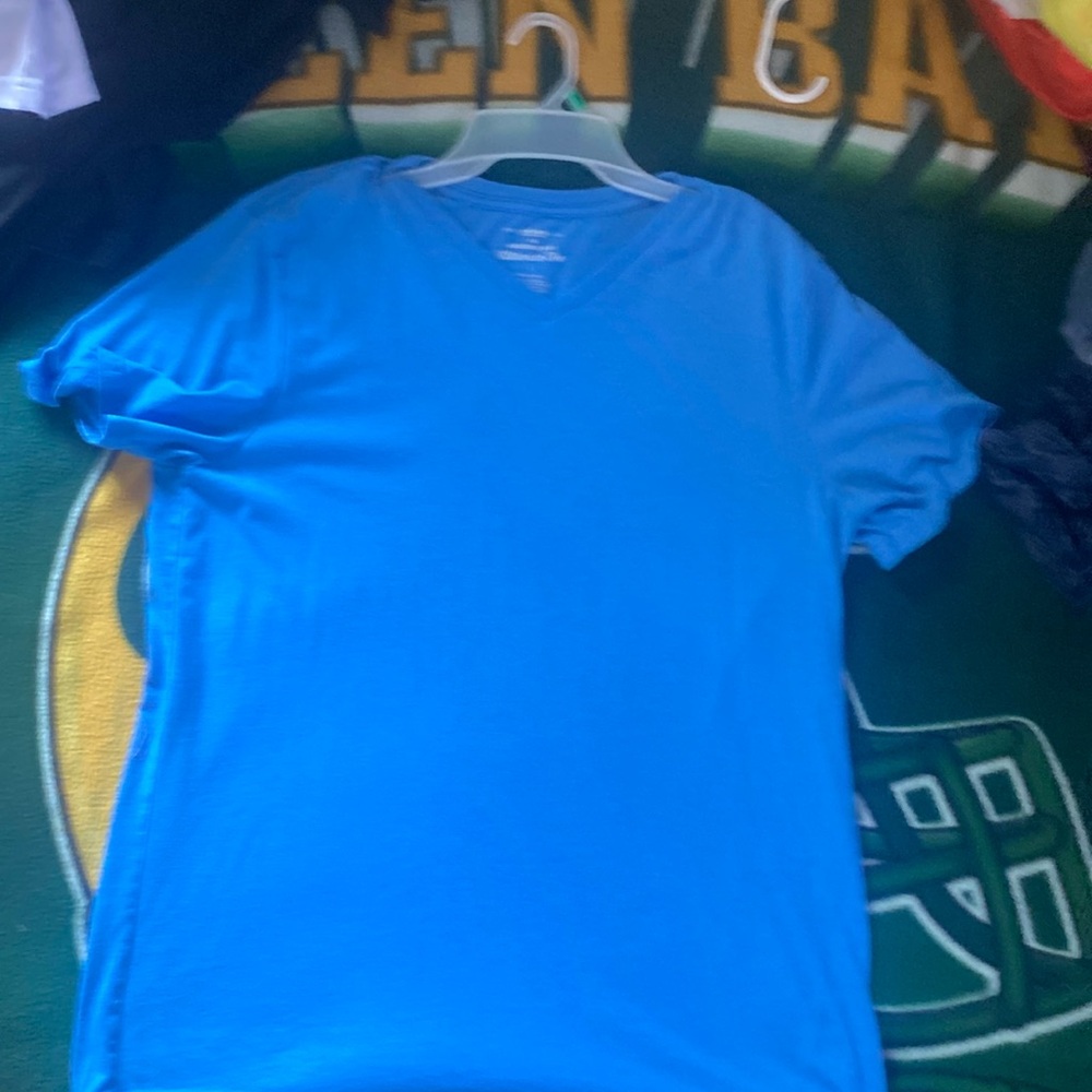 Blue tee shirt | unisex | Large | cotton & polyester